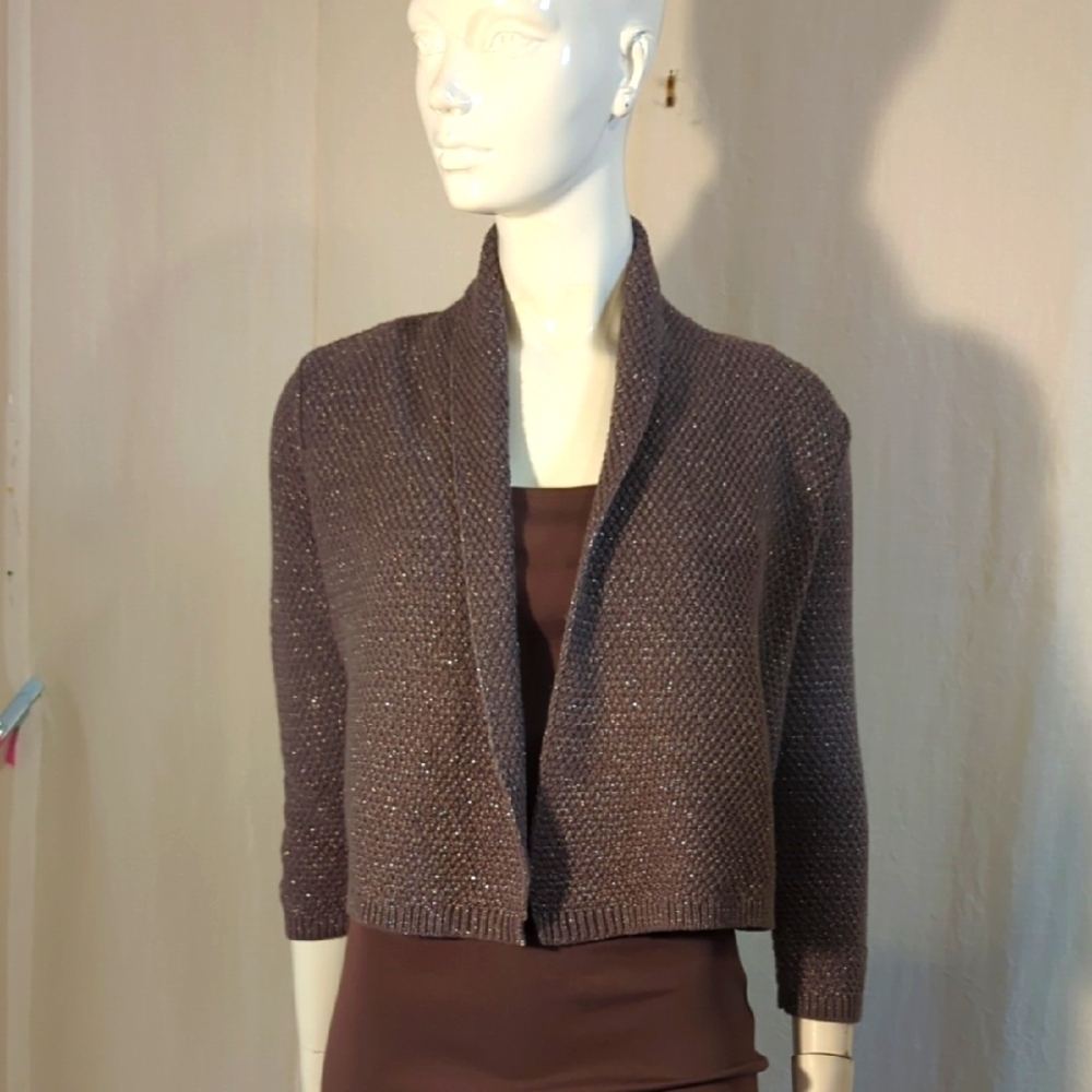 Loft Sweater Gray Cardigan Small